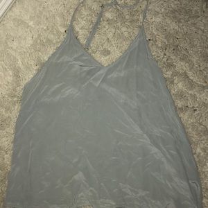 Planet blue silk top